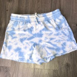 XL (14-16) Wonder Nation Blue And White, Tie-Dye Drawstring Shorts
